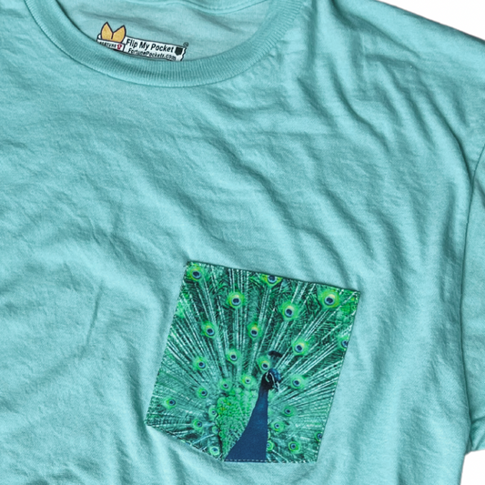 Peacock Fortune Pocket Tee