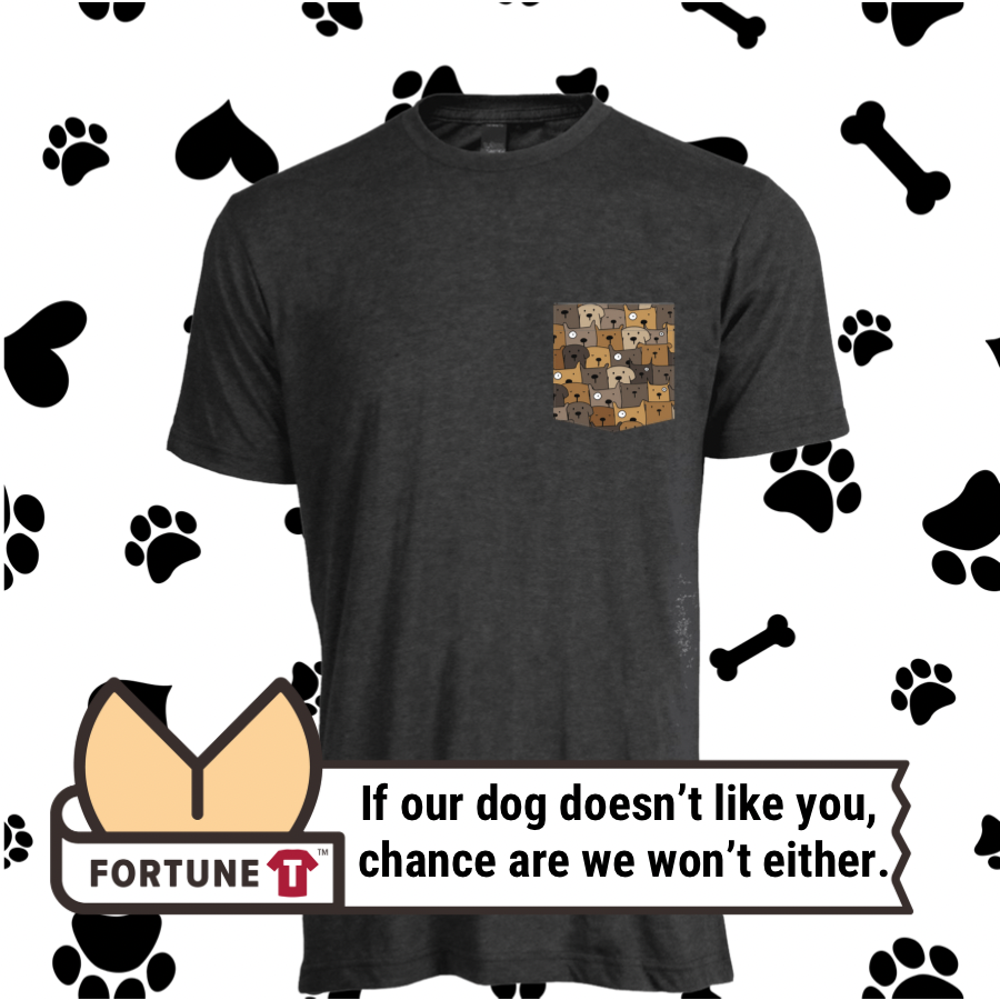 Dog fortune pocket tshirt