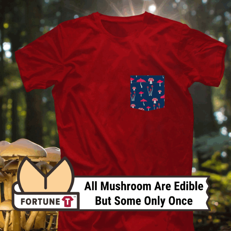 Mushroom fortune pocket tee